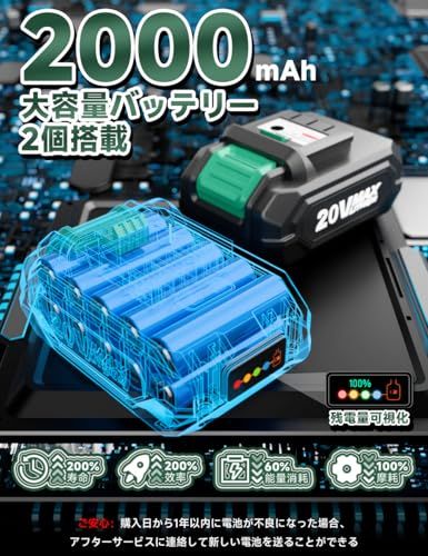 搭載 コードレスブロワー