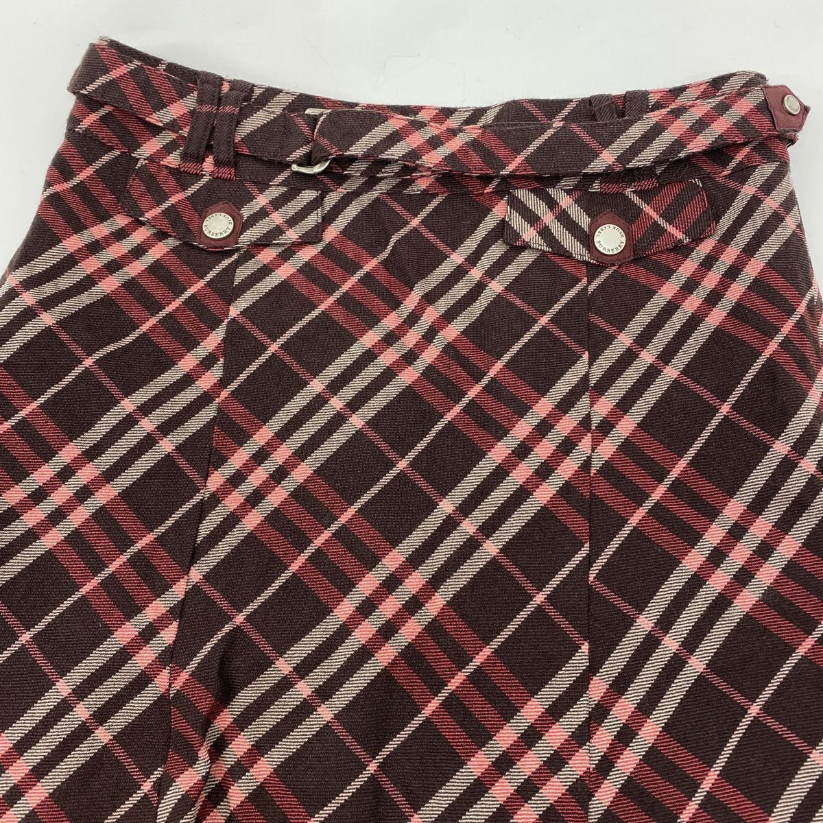 バーバリー　フレアースカート BURBERRY BLUE LABEL バーバリーブルーレーベル チェック柄フレア