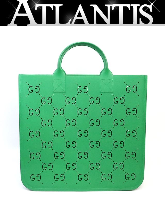 GUCCI グッチ チルドレンズ GGラバー トートバッグ グリーン 679365