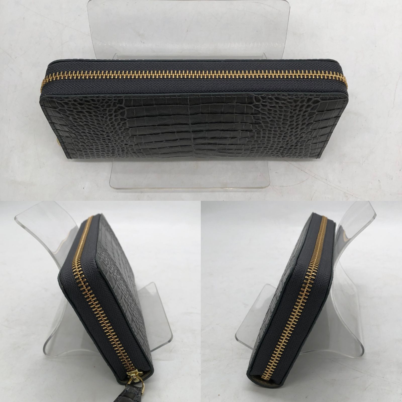 ◎I849【未使用】RODANIA ロダニア イタリアンレザークロコエンボス