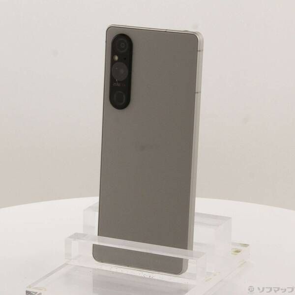 中古品〕 Xperia 1 V 256GB プラチナシルバー SOG10 au SIMフリー【344