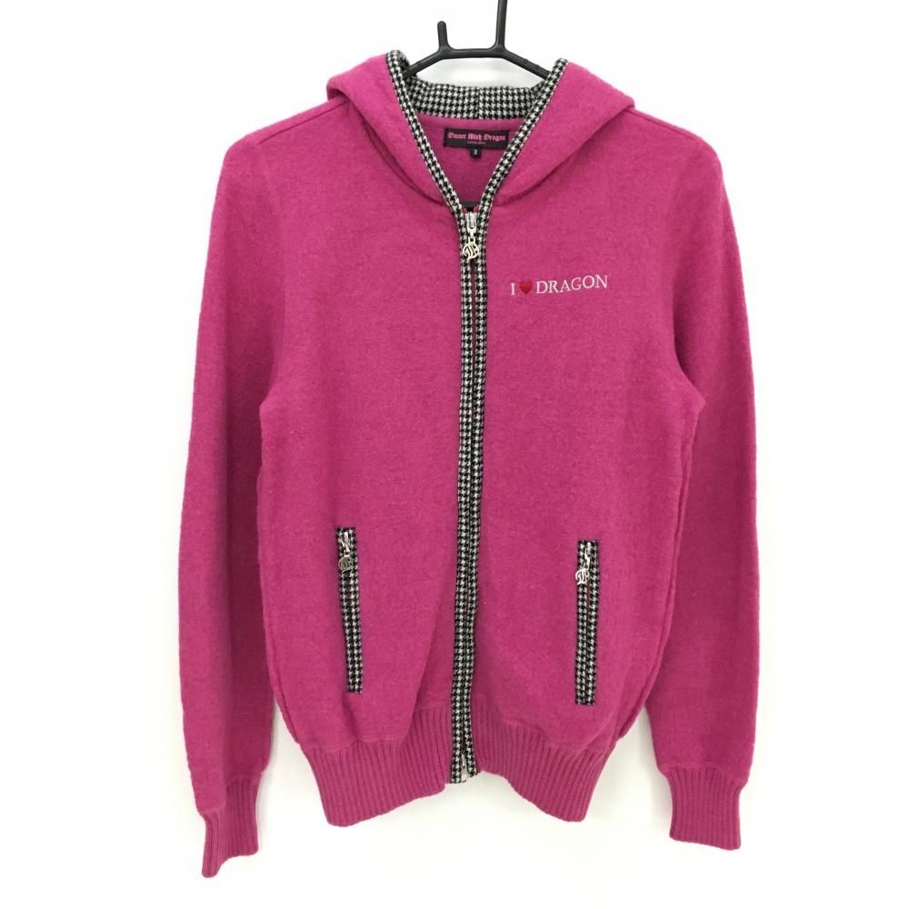 美品】ダンスウィズドラゴン ジップパーカー ピンク 背面タイガー