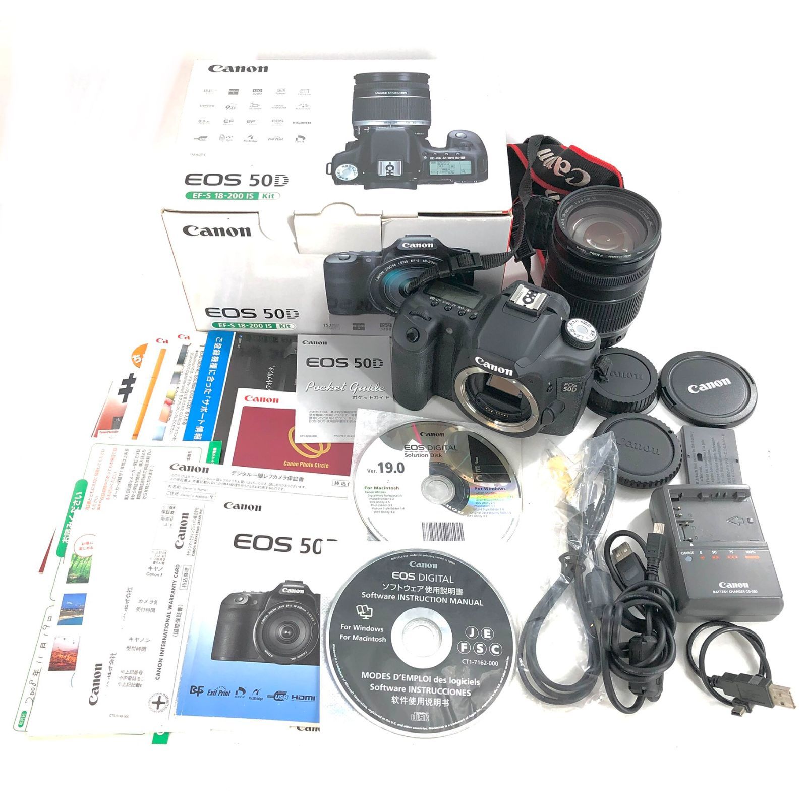 CANON キヤノン EOS 50D レンズ 18-200mm 1:3.5-5.6 IS φ72mm デジタル