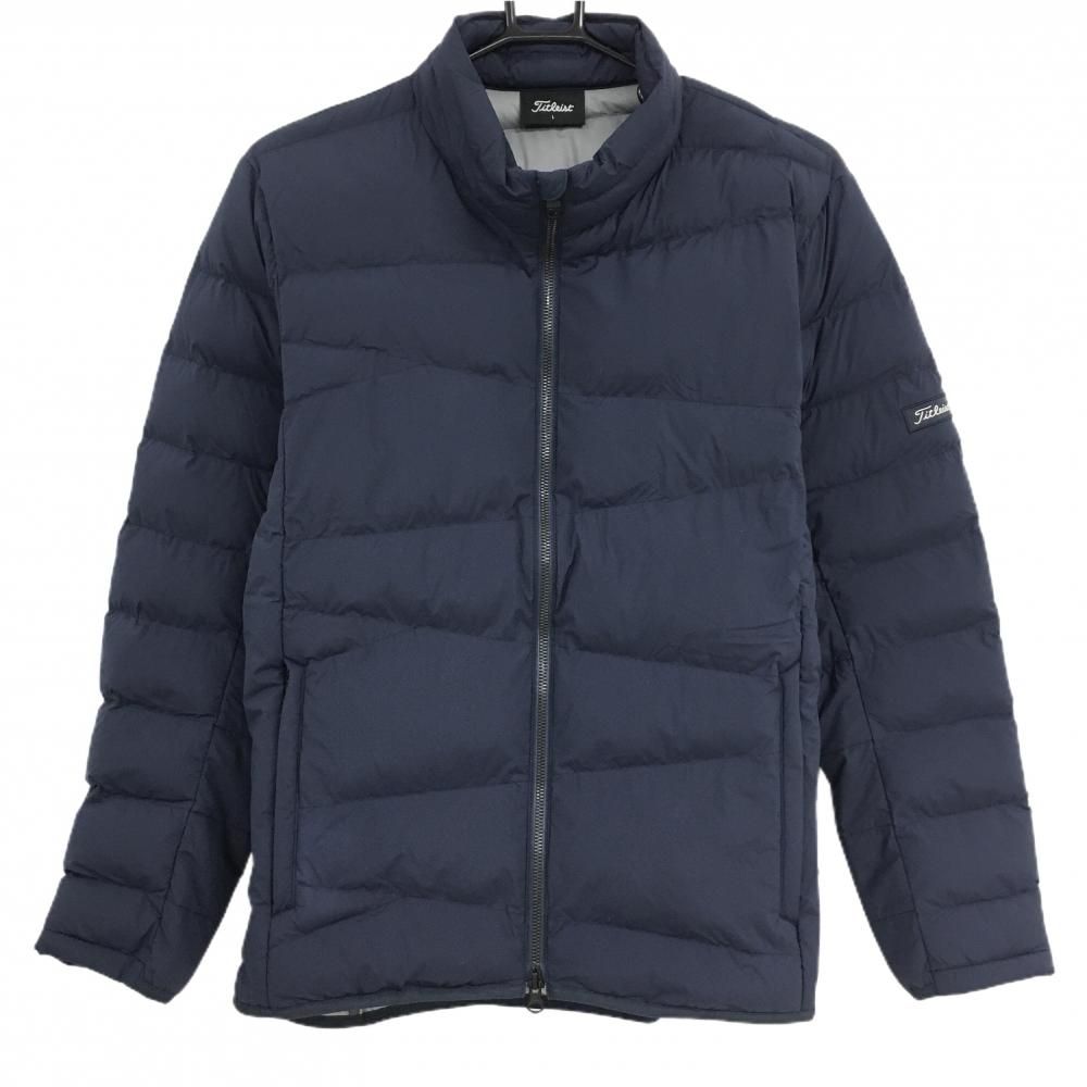 タイトリスト中綿ジャケット　新品未使用 超美品】タイトリスト 中綿ジャケット ネイビー 袖ロゴワッペン メンズ