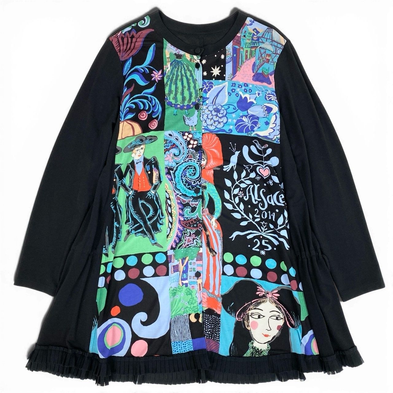 64a23 TOKUKO 1er VOL トクコプルミエヴォル 長袖ワンピース 前開き