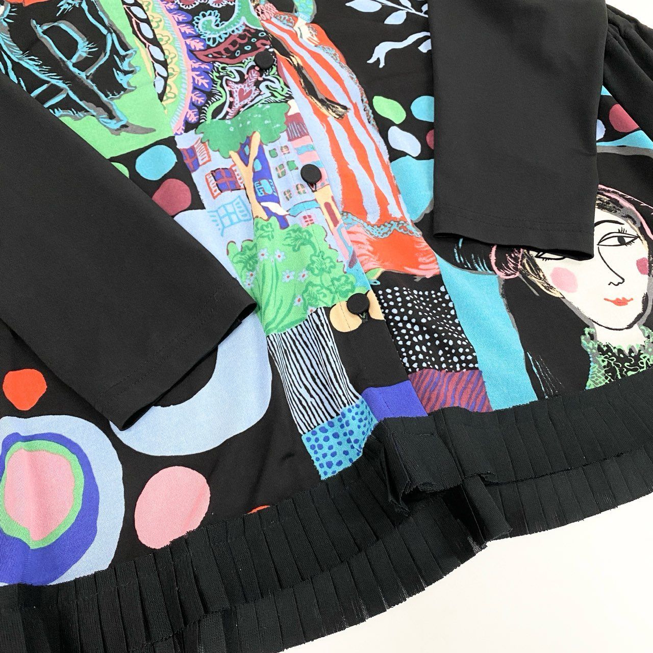 64a23 TOKUKO 1er VOL トクコプルミエヴォル 長袖ワンピース 前開き