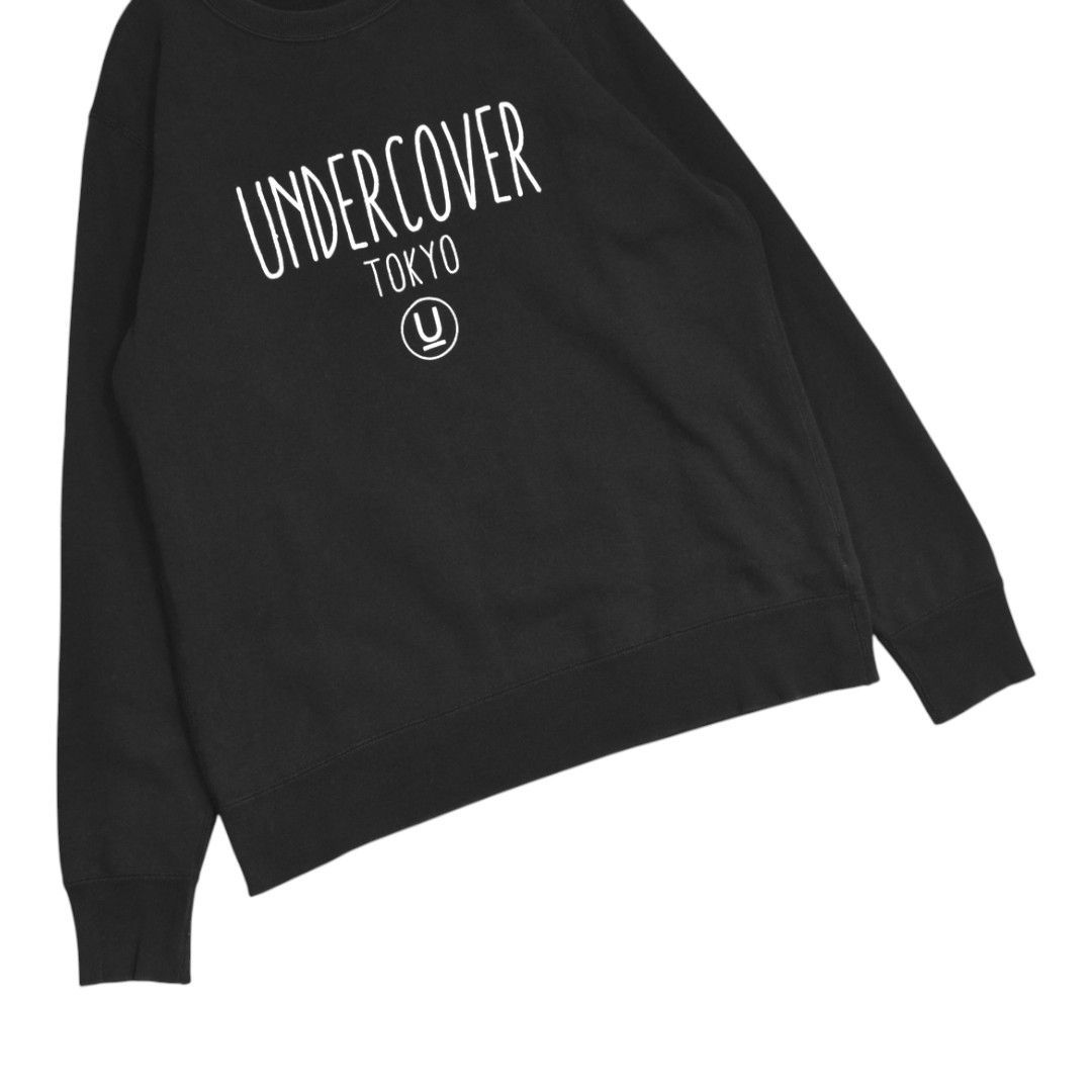 UNDERCOVER 風景画プリント スウェット トレーナー アンダーカバー UNDERCOVERアンダーカバー コットン製ロゴプリントトレーナー 2 (M)黒
