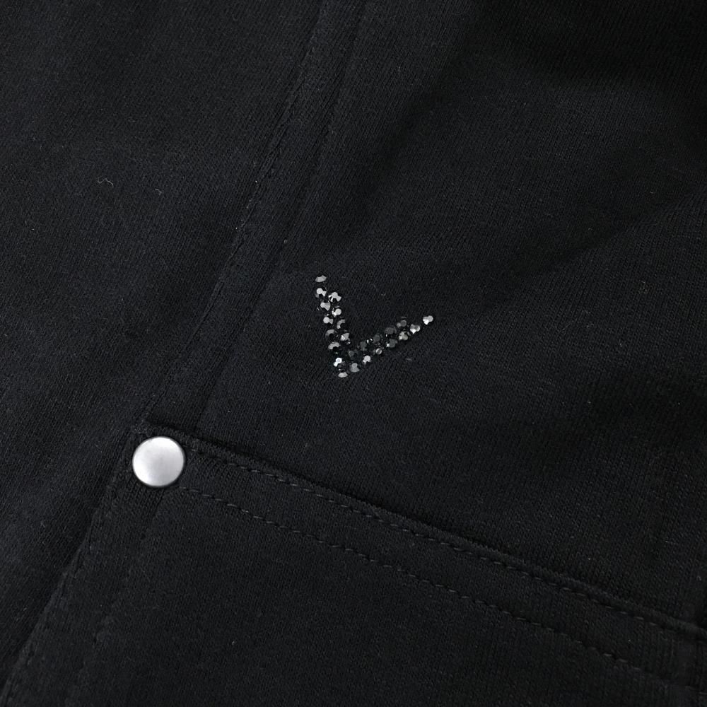 美品】キャロウェイ ジャケット 黒 ラインストーンロゴ レディース M