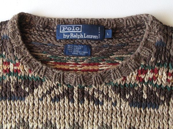 希少 90sビンテージ Polo by Ralph Lauren ラルフローレン HAND KNIT