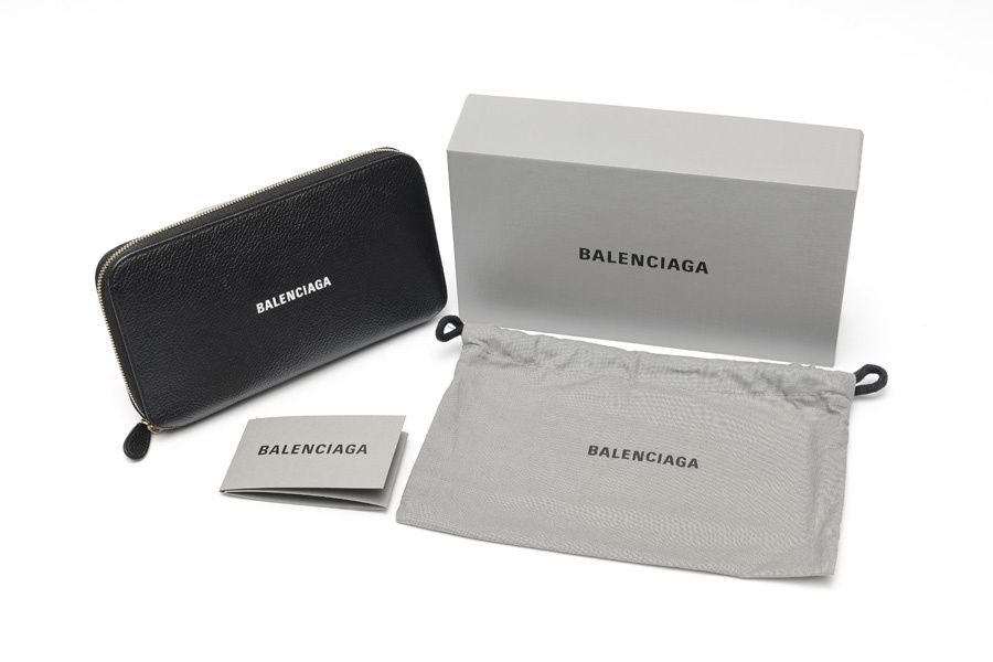 バレンシアガ バレンシアガ / BALENCIAGA　ラウンド ファスナー / ジップ ウォレット　594290　カタオシレザー　ブラック 【中古】 商品番号 K-159802 BALENCIAGA ラウンドファスナー 長財布 カーフ