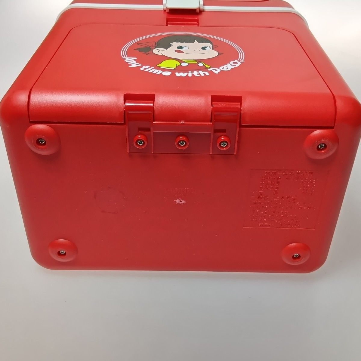 不二家ペコちゃん冷温蔵庫 (非売品) クーラーボックス 　28L 不二家初のドーナツ専門店「ペコちゃんmilkyドーナツ」新商品！ 12月5