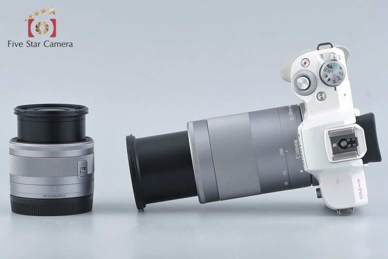 中古】Canon キヤノン EOS Kiss M ダブルズームキット ホワイト - メルカリ