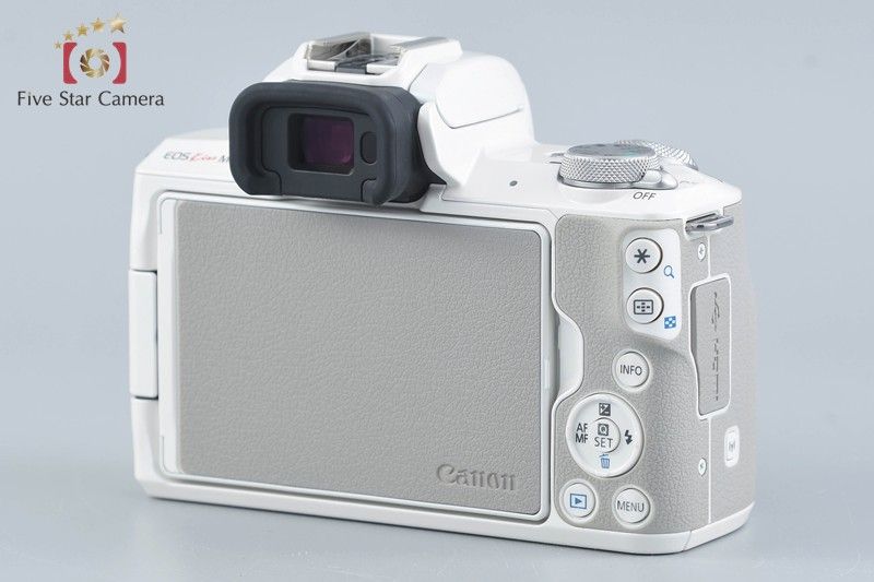 中古】Canon キヤノン EOS Kiss M ダブルズームキット ホワイト - メルカリ