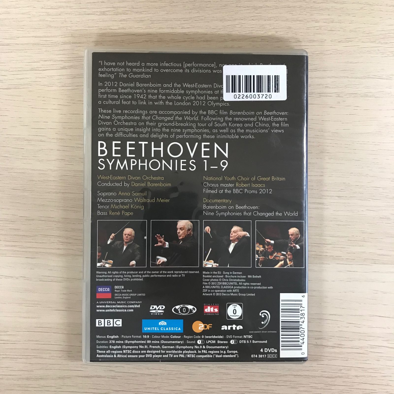 DVD ベートーヴェン交響曲1〜9番 ダニエル•バレンボイム指揮|ダニエル•バレンボイム|GF- -YP|GF 09332