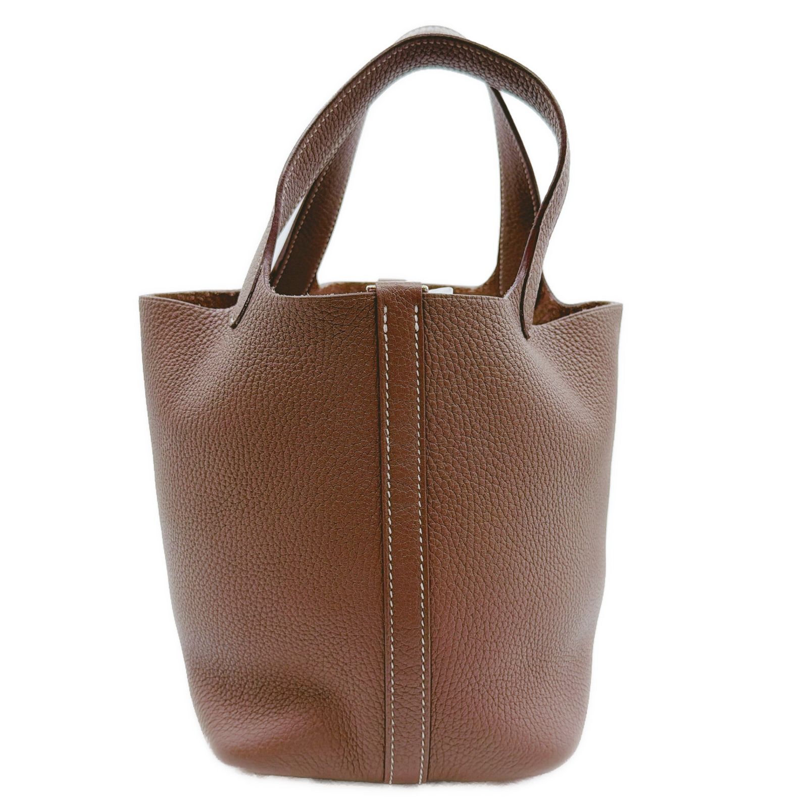 エルメス(HERMES) ピコタンロックPM(18) エトゥープ トリヨン シルバー