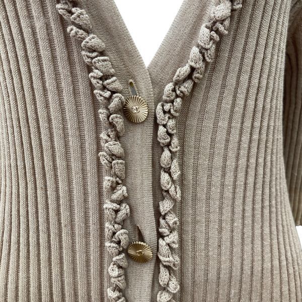 ○◇ シャネル CHANEL ロングカーディガン トップス リブニット 五分袖