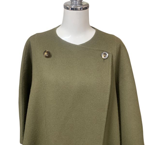 □ クロシェ CLOCHE コート ポンチョ アウター ロング丈 ラウンド