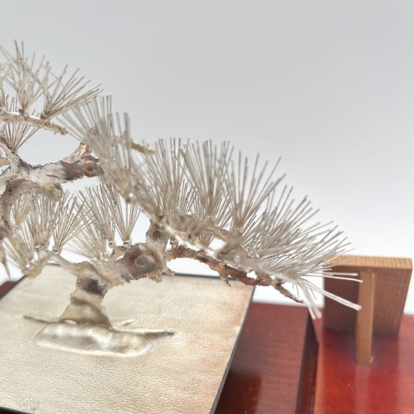 純銀製 松の盆栽 光則 大淵武則 東京銀器 伝統工芸 シルバー 6V076