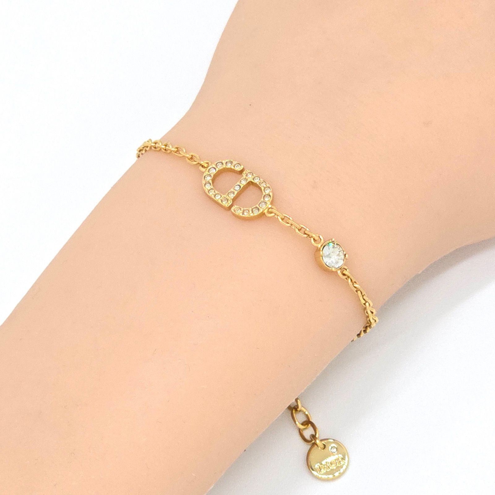 DIOR ディオール Petit CD ブレスレット 全長20㎝ クリスタル CD