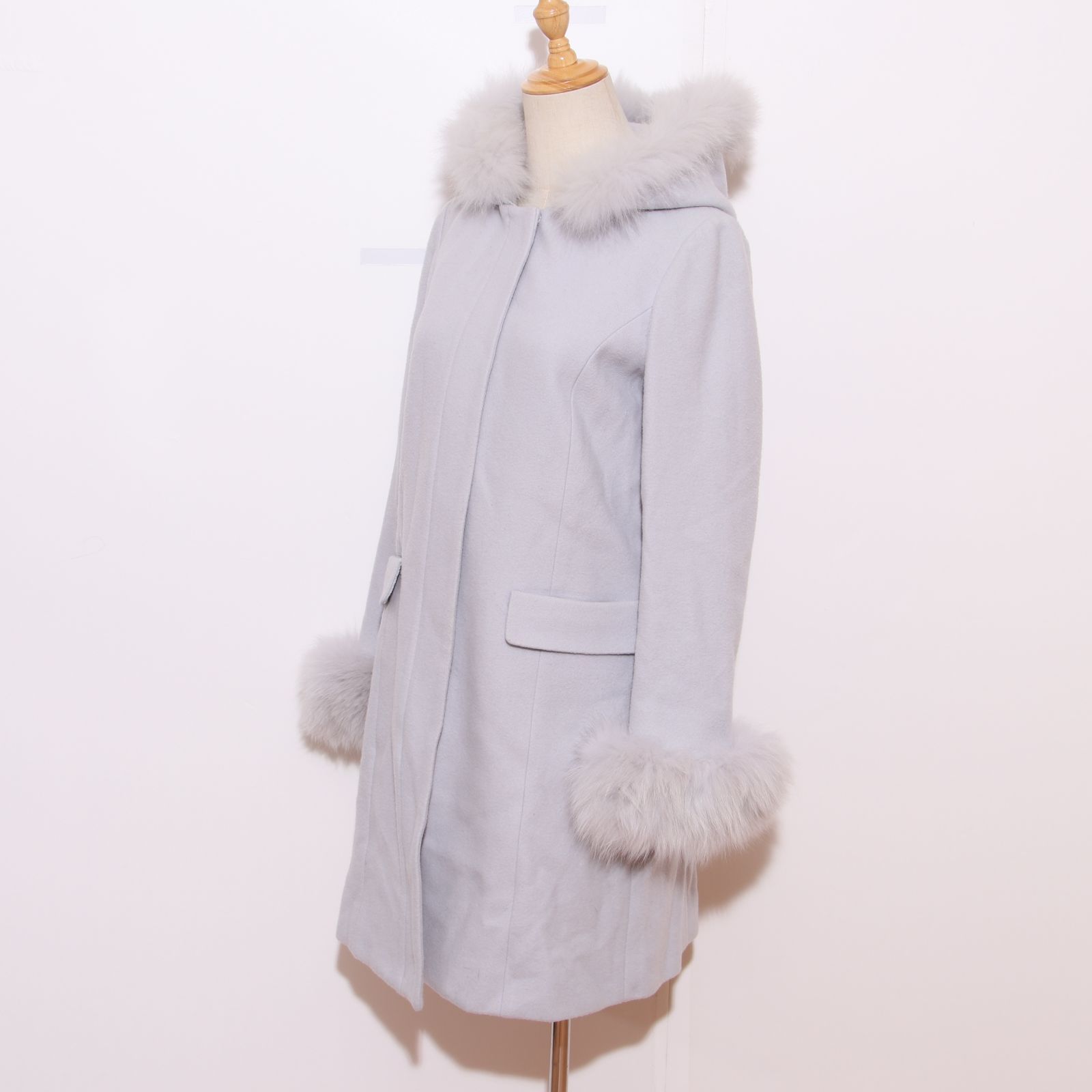 ☆美品☆ Noëla ノエラ フォックスファーコート Mサイズ フード付き