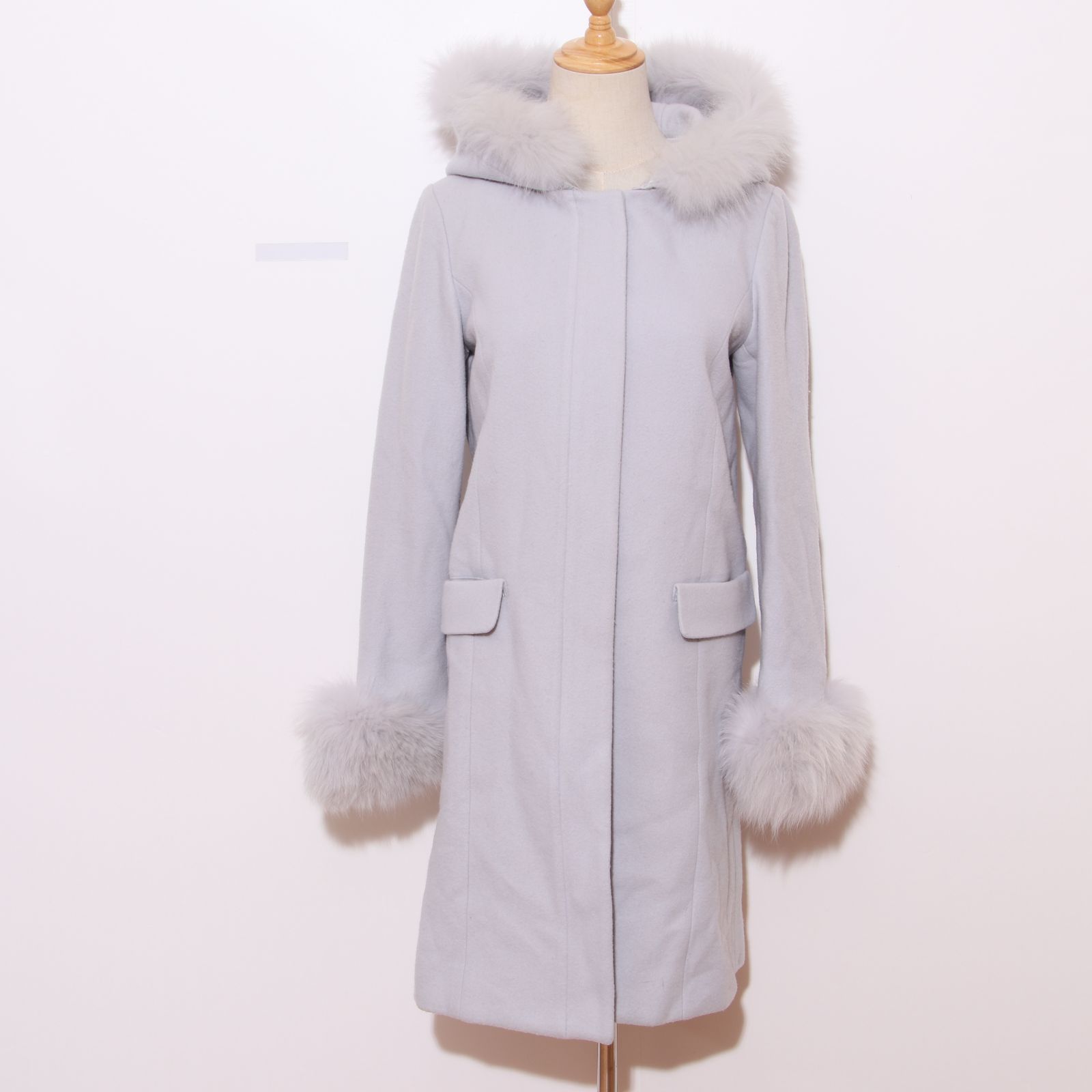 ☆美品☆ Noëla ノエラ フォックスファーコート Mサイズ フード付き