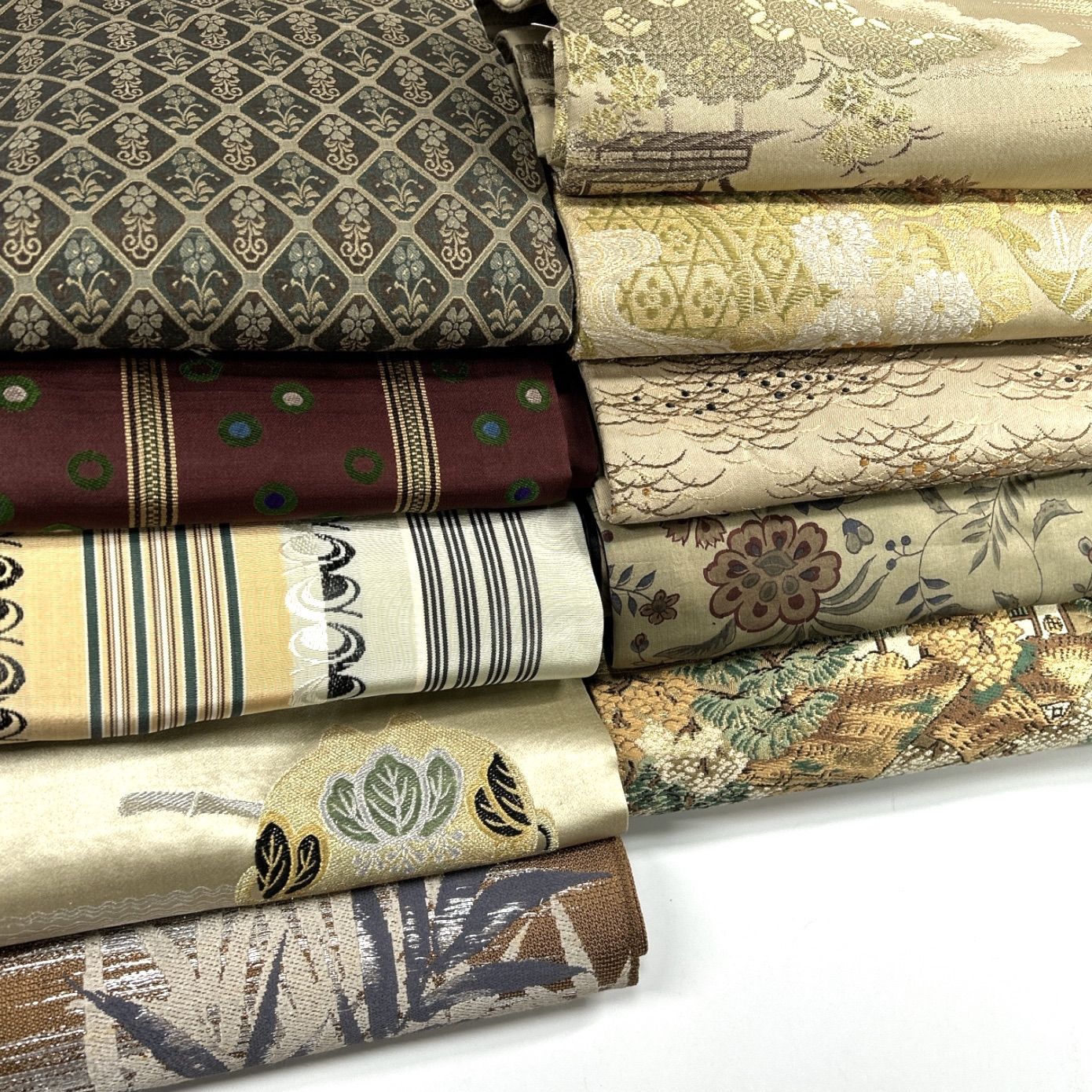 KIRA 【TAMA屋】正絹 アンティーク名古屋帯まとめ40点TM2488 アンティーク 名古屋帯 10枚 正絹 帯まとめ売り 同梱購入歓迎 リメイク