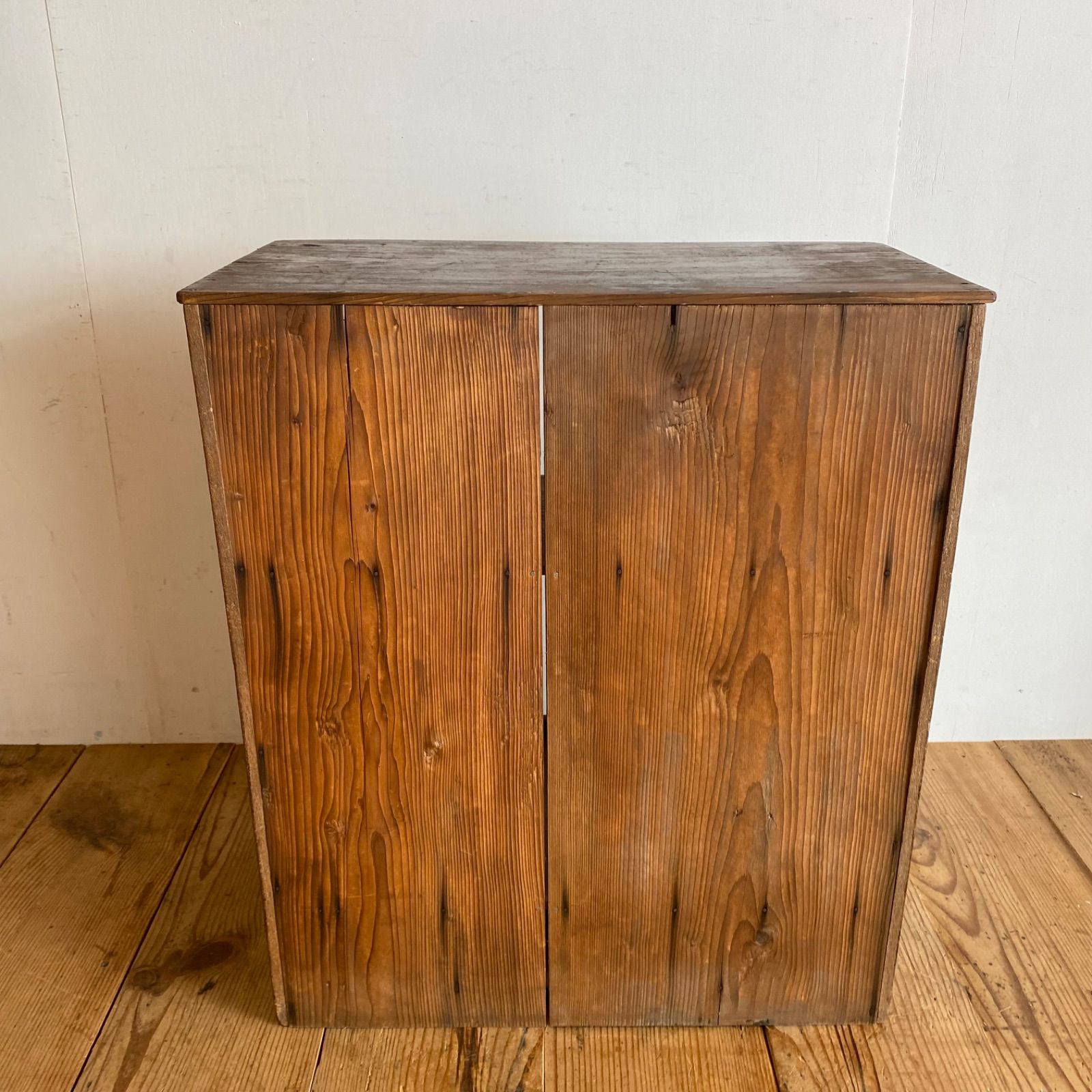 アンティーク ガラス戸棚 キャビネット 食器棚 本棚 無垢材 y549