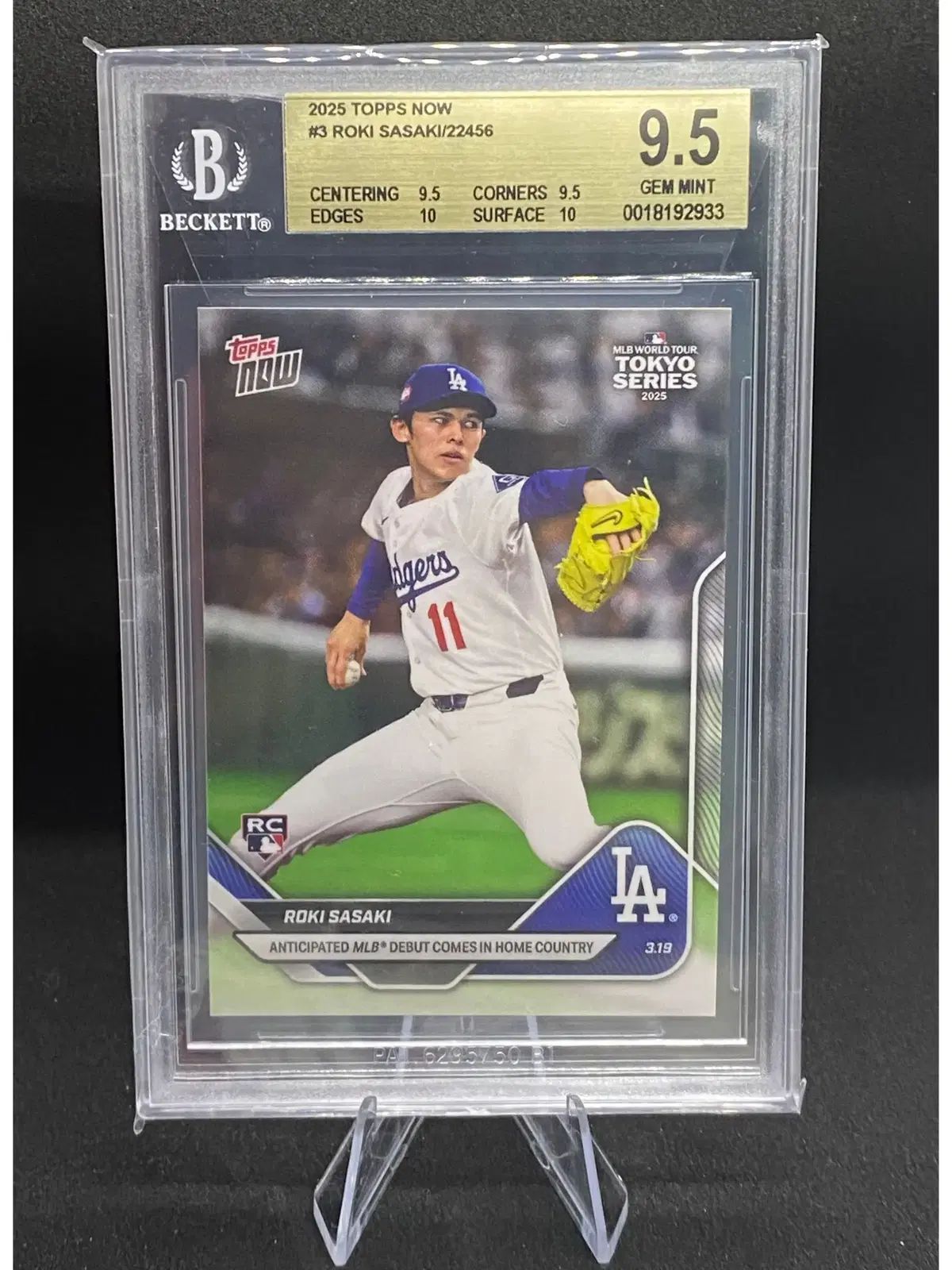 鑑定品 BGS9.5 Topps Now WBC 佐々木朗希 25シリ 鑑定品 BGS9.5 Topps Now WBC 佐々木朗希 25シリ 鑑定品 BGS9.5 Topps