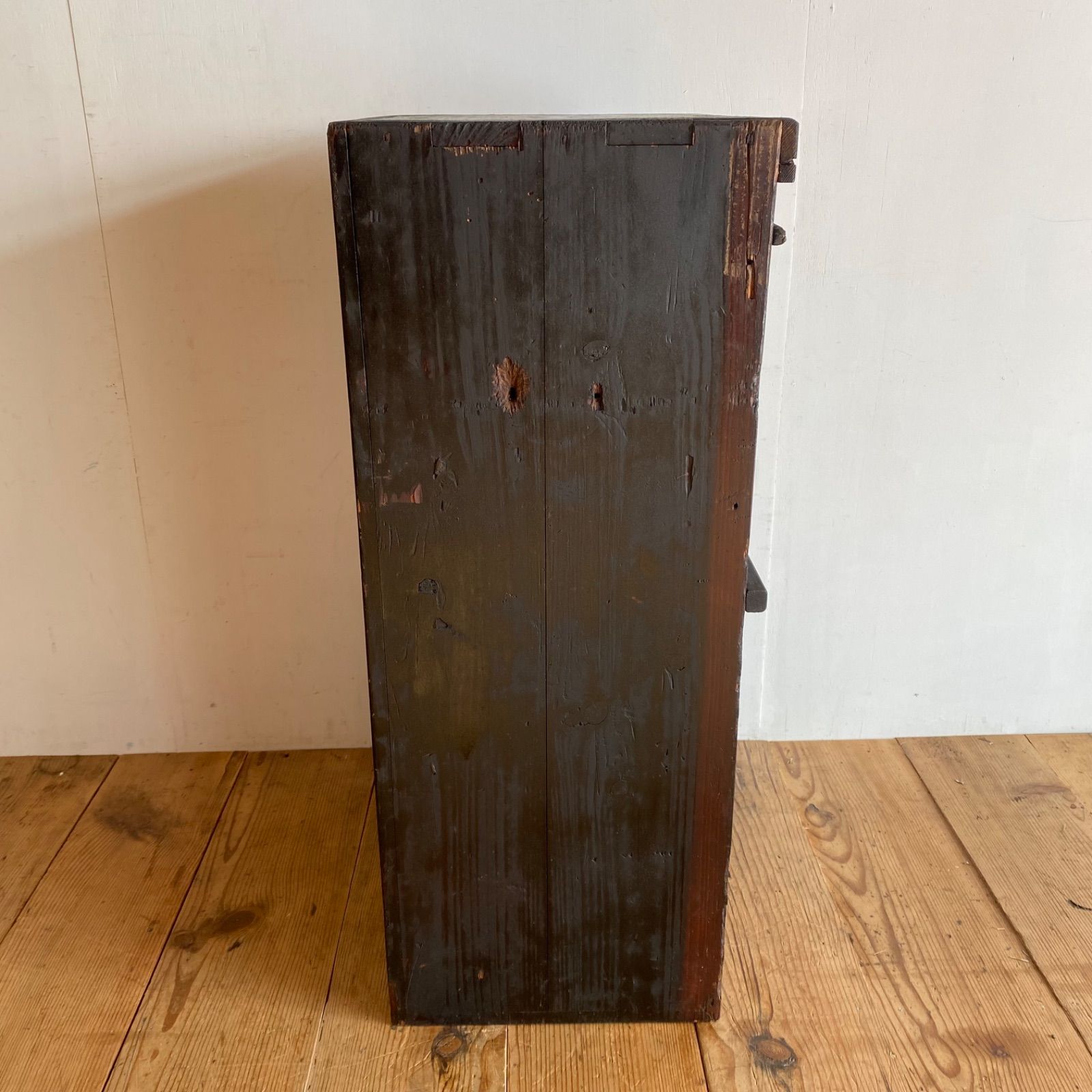 アンティーク 仕切り棚 チェスト 食器棚 本棚 書類棚 無垢材 y550