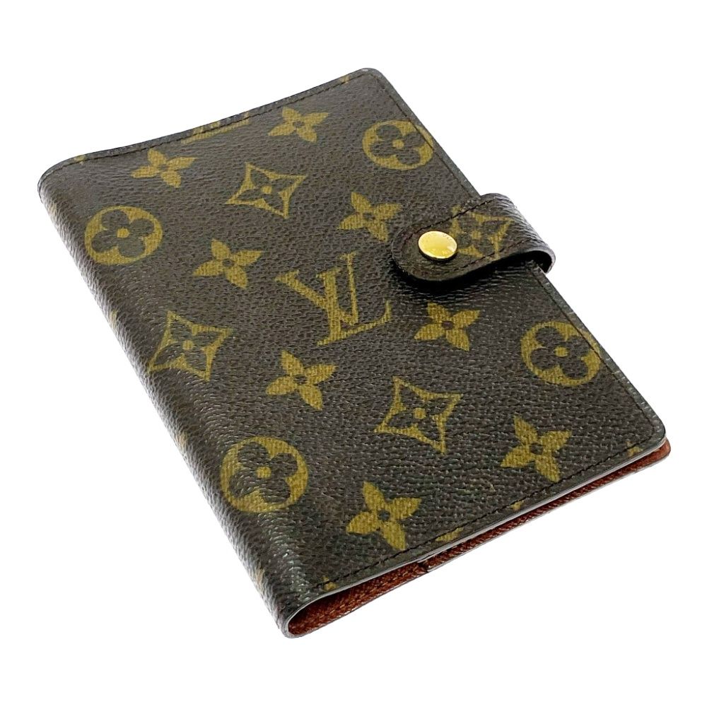 LOUIS VUITTON ルイ ヴィトン R 20005 モノグラム PVC アジェンダPM 手帳カバー ブラウン 531599