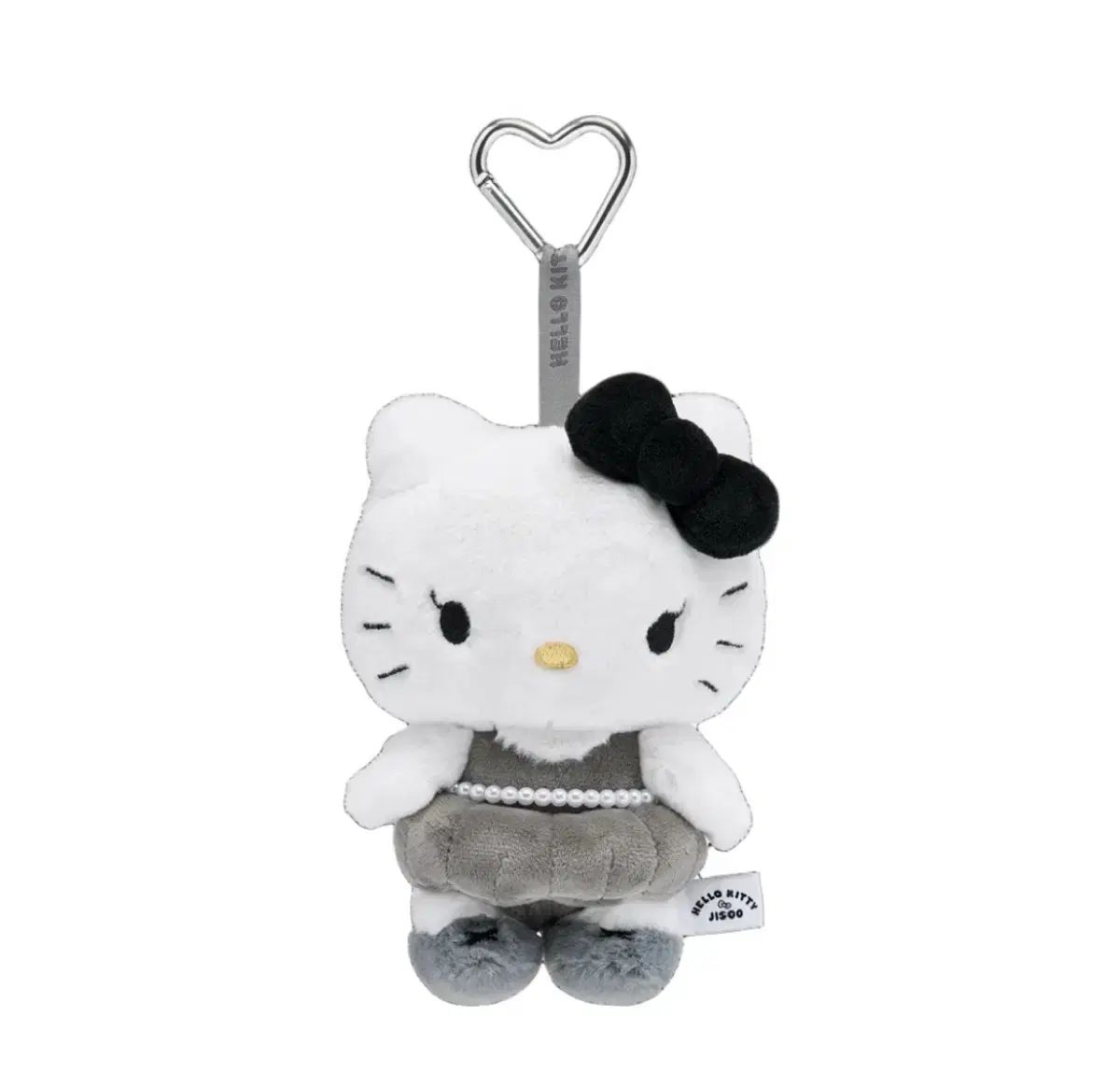 ハローキティ x ジス PLUSH キーホルダー ブラック グレー (開封