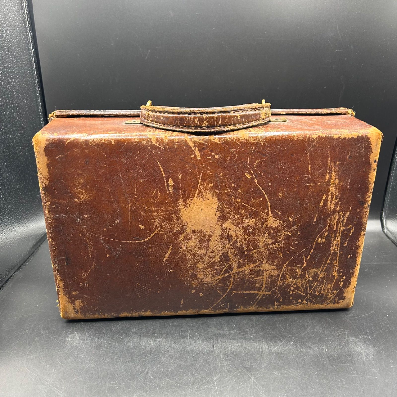 アンティーク 小型 トランク 革製 レトロ スーツケース ボストンバッグ