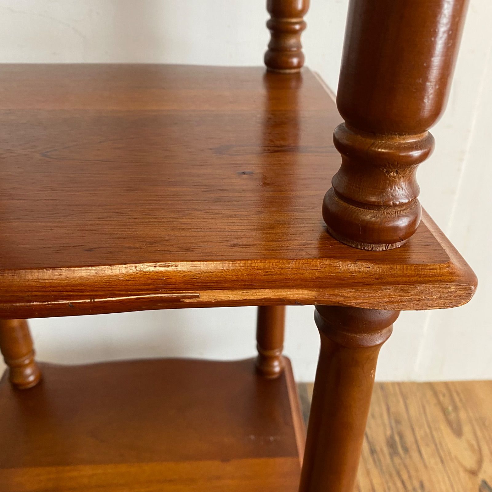 ヴィンテージ 飾り棚 無垢材 モダン ミッドセンチュリー レトロ y5522