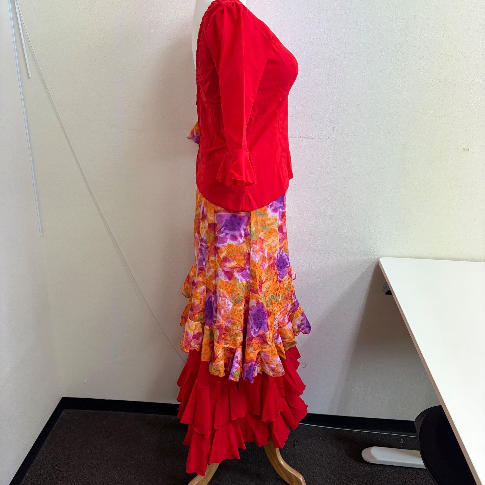 アトリエ貴美恵】 フラメンコ衣装 セットアップ ツーピース スカート