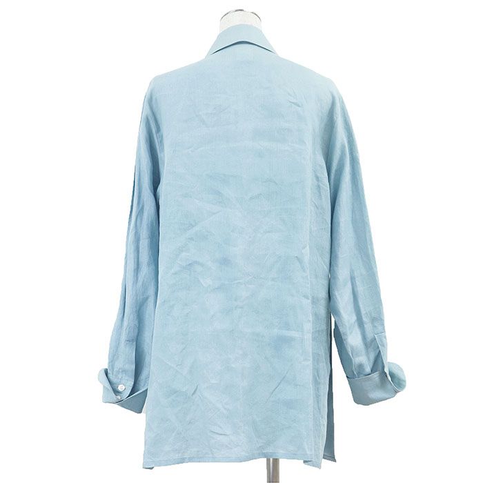 HERMES エルメス ヴィンテージ リネン 半袖シャツ ホワイト 36