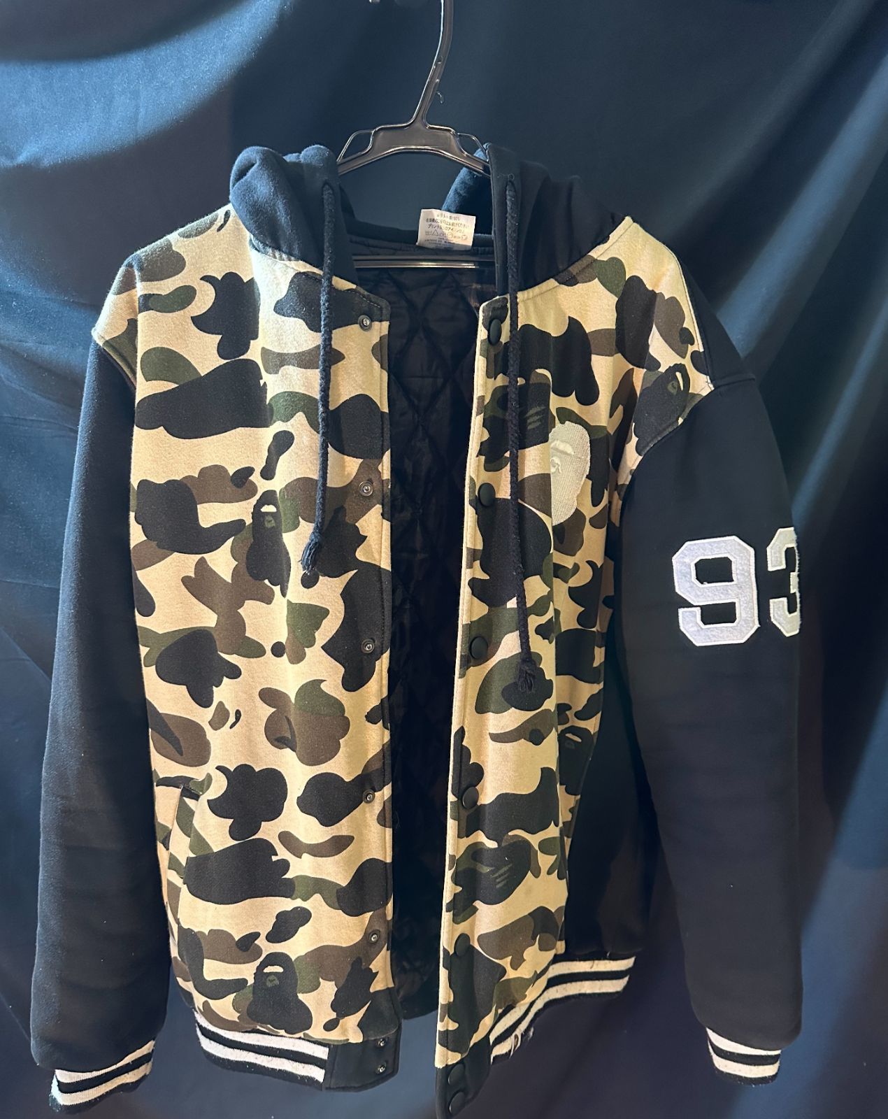 A A BATHING APE エイプ カモフラ柄 スタジャン パーカー コットン 