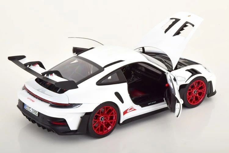 ノレブ 1|18 ポルシェ 911 992 GT 3 RS 2025 ホワイト|レッド 開閉 Norev 1 18 Porsche white red 187352