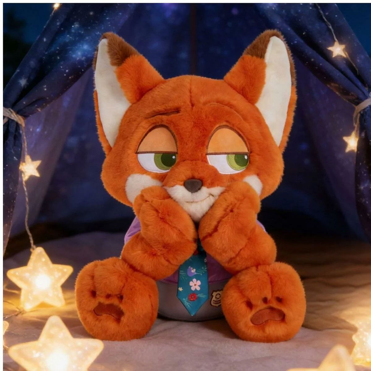 送料無料】ズートピア ぬいぐるみ 約50cm ニック ブランケット付き