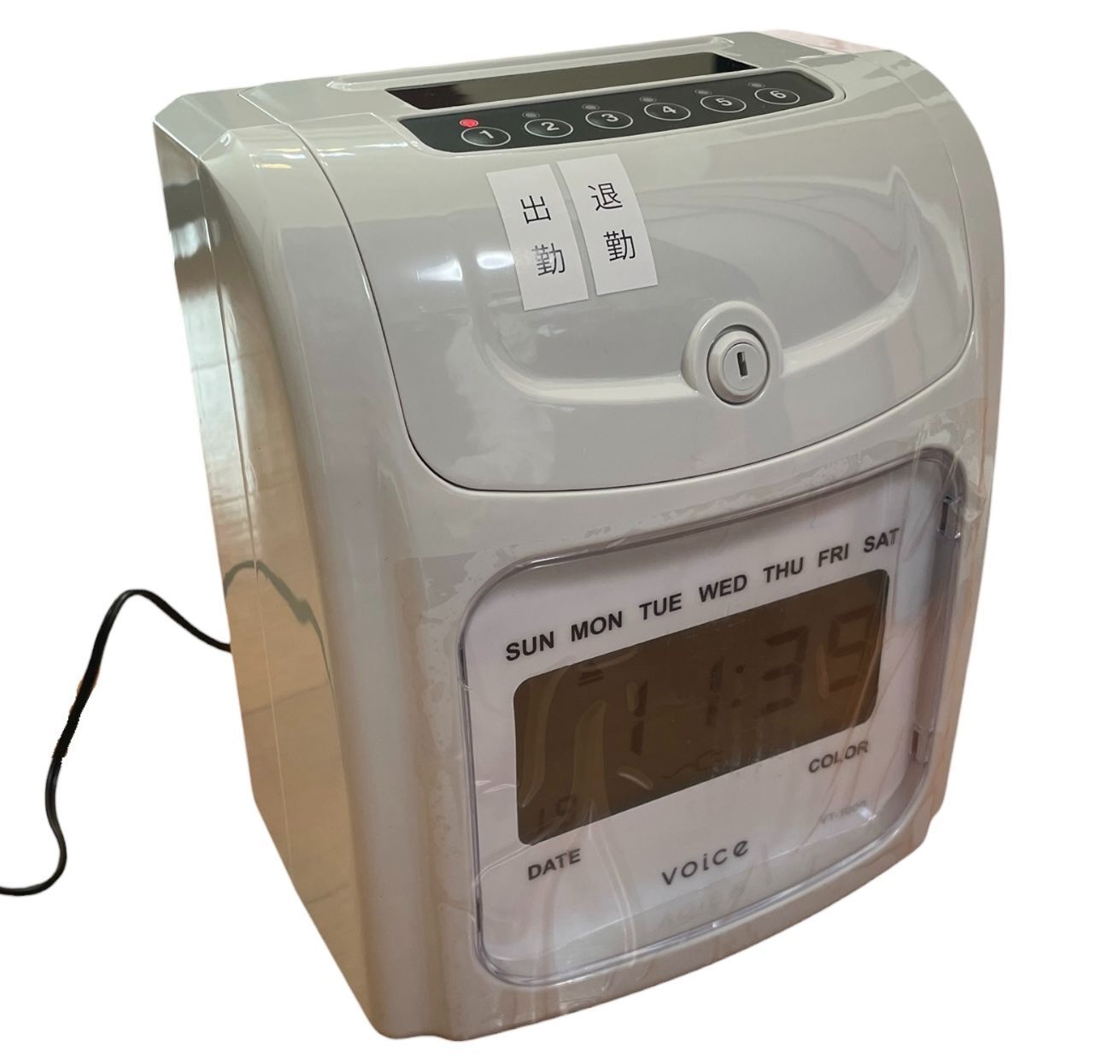 管理番号2084 VOICE ヴォイス タイムレコーダー コスト重視のシンプル機能 VT-1000本体 タイムカード 付き