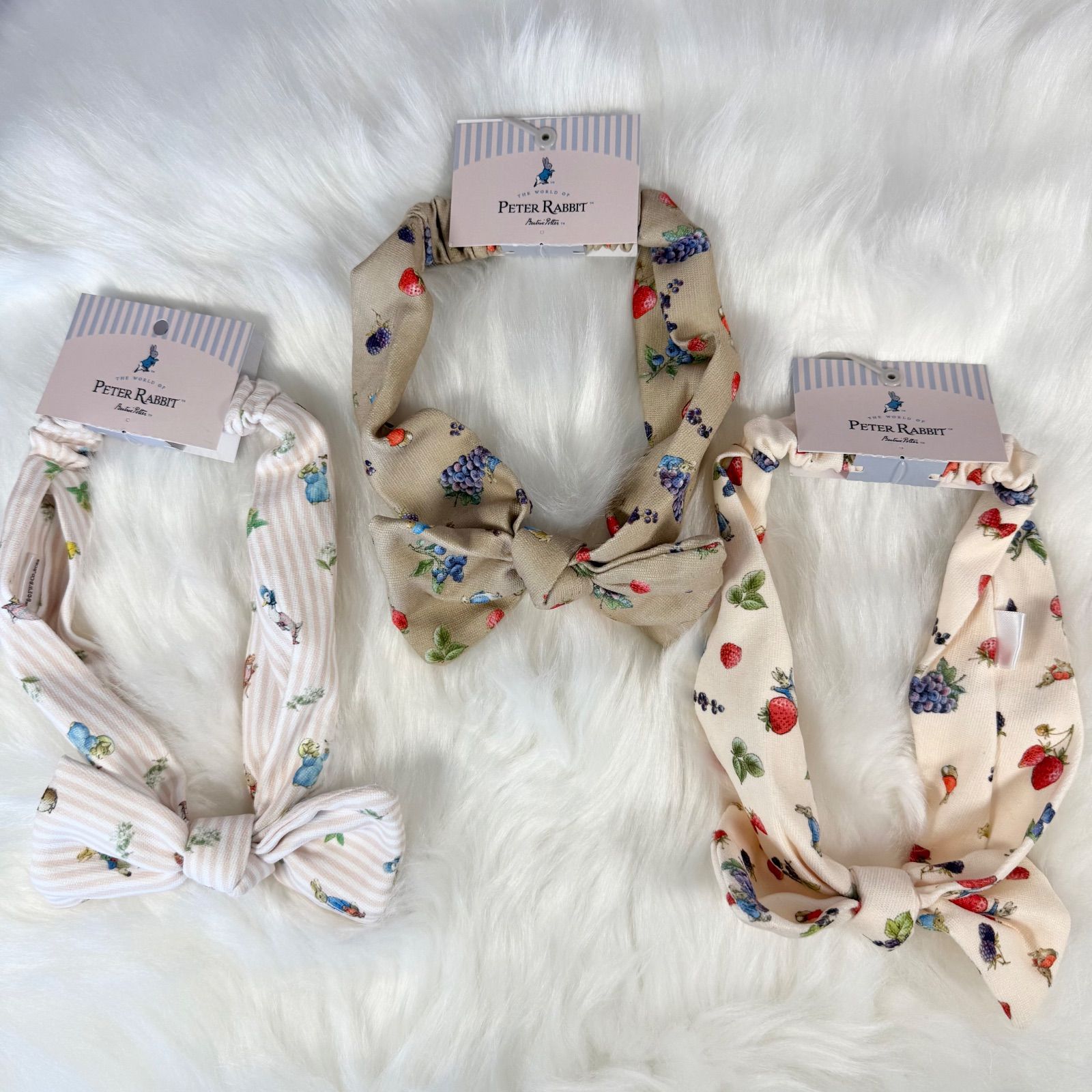 ピーターラビット リボンヘアバンド 3点セット 新品