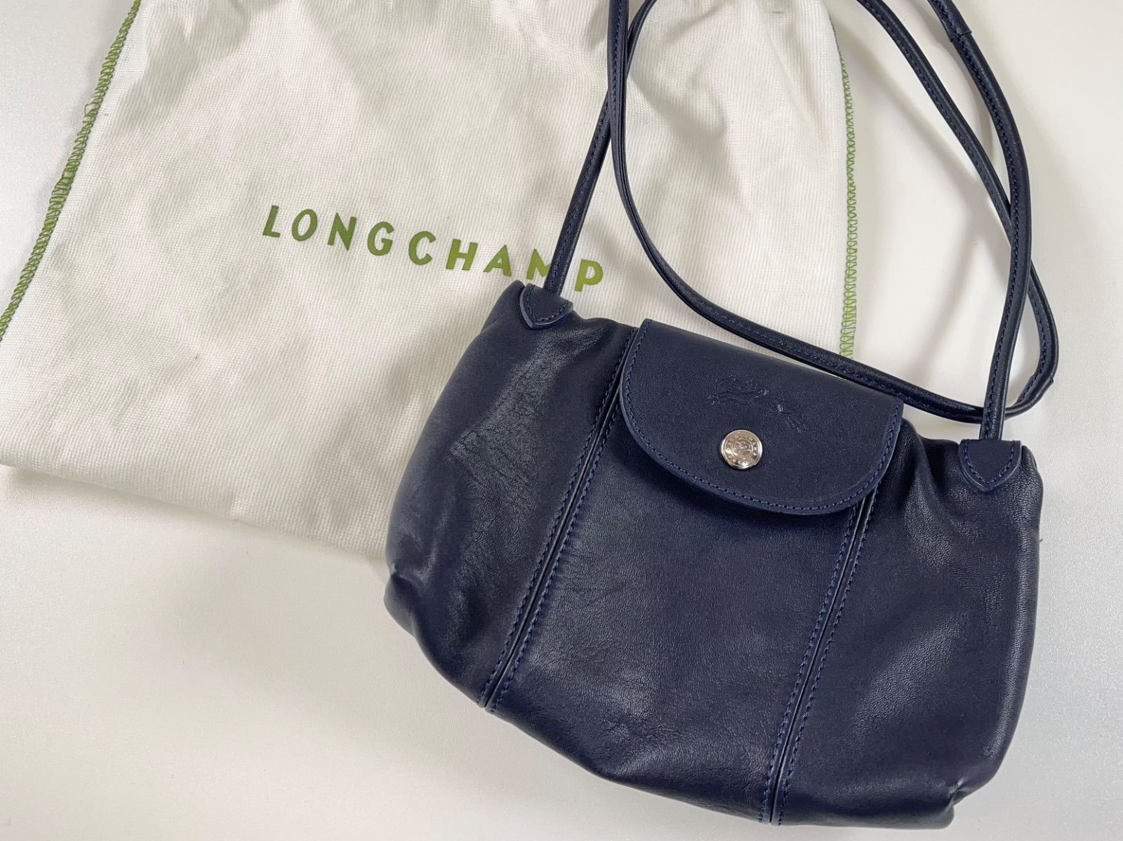 ☆美品 ロンシャン ル・プリアージュ キュイール ショルダーバッグ