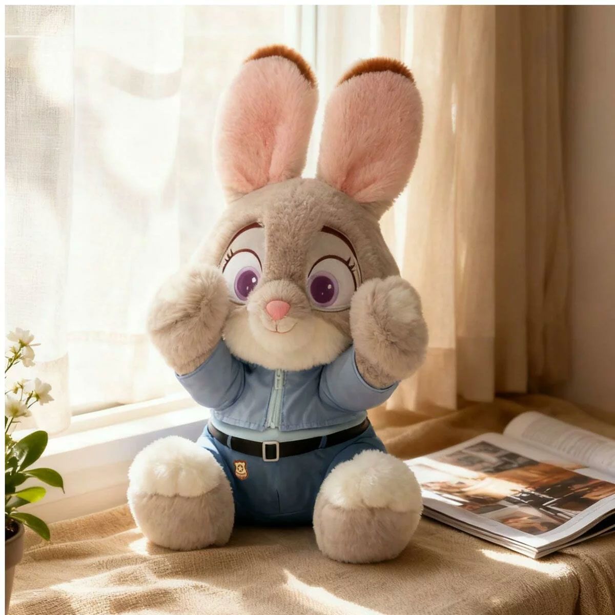 送料無料】ズートピア ぬいぐるみ 約50cm ジュディ ブランケット付き