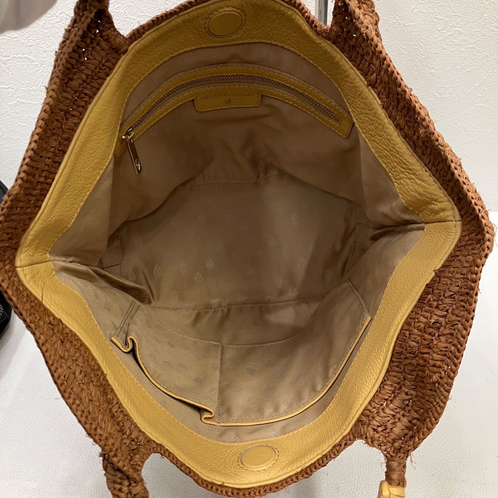 Y8717 HELEN KAMINSKI ヘレンカミンスキー ハンドバッグ ラフィア