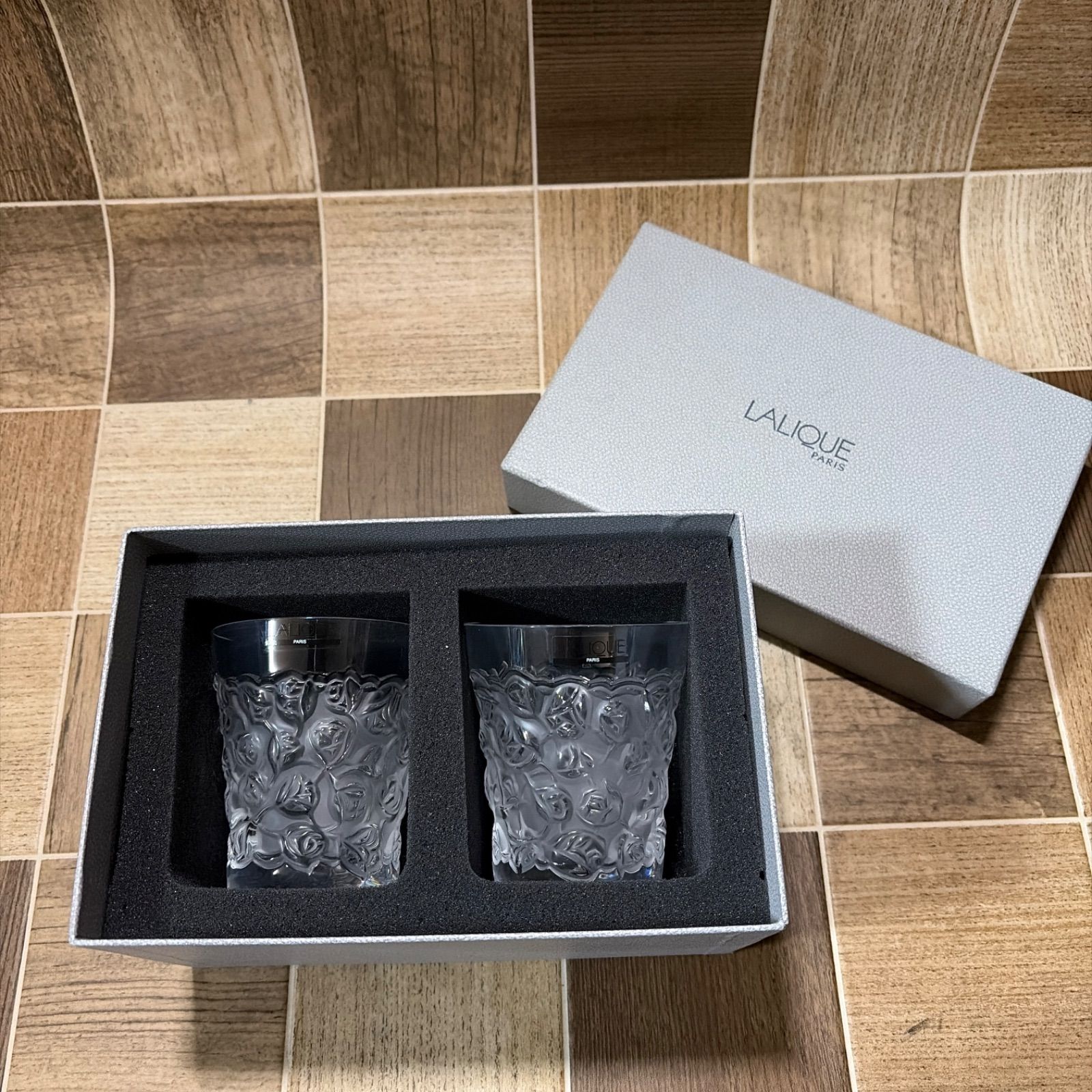 値下げラリックの小物 展示未使用品 LALIQUE ラリック グラス 2点セット ローズ ペア - メルカリ