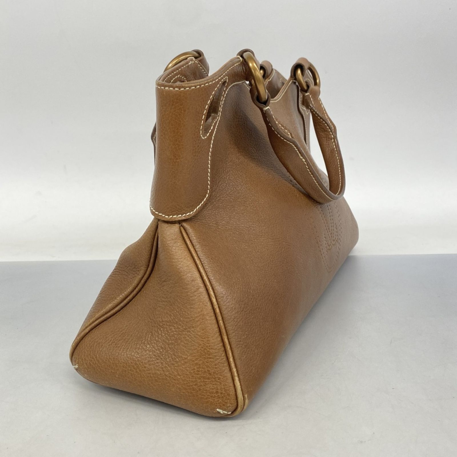 【人気】カルティエ　ハンドバッグ　マルチェロ　レザー　ブラック　ゴールド Cartier カルティエ マルチェロ レザー ハンドバッグ ブラック