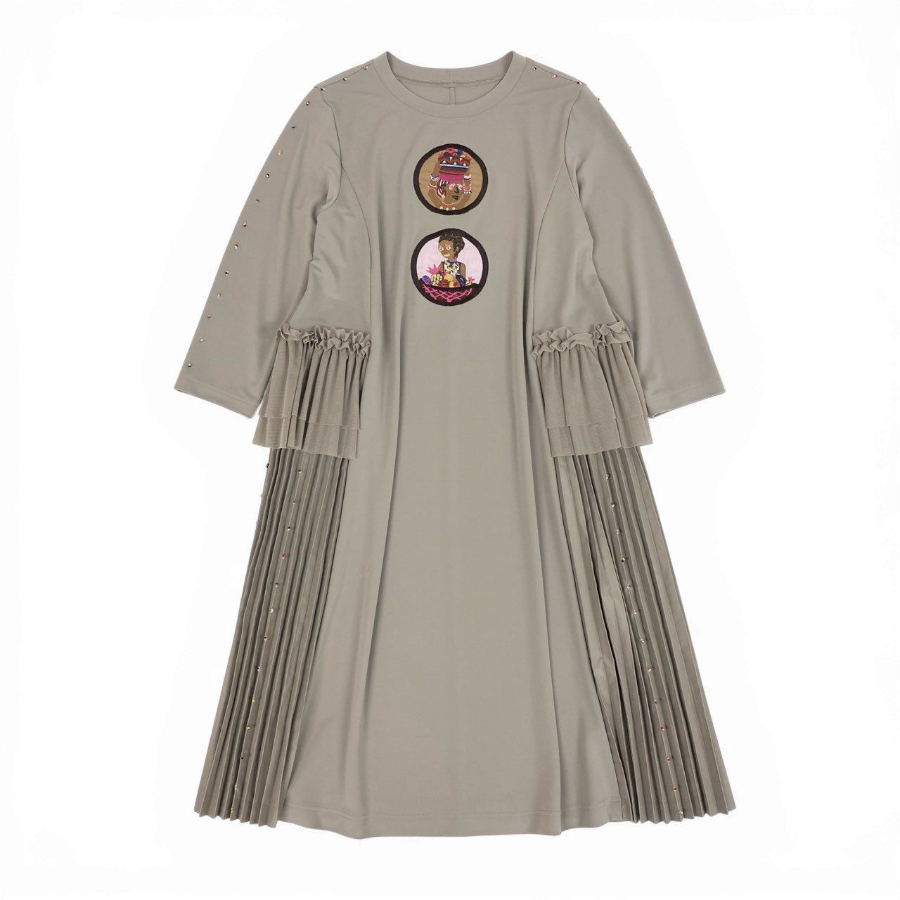 68a23 TOKUKO 1er VOL トクコプルミエヴォル 長袖ワンピース ロング