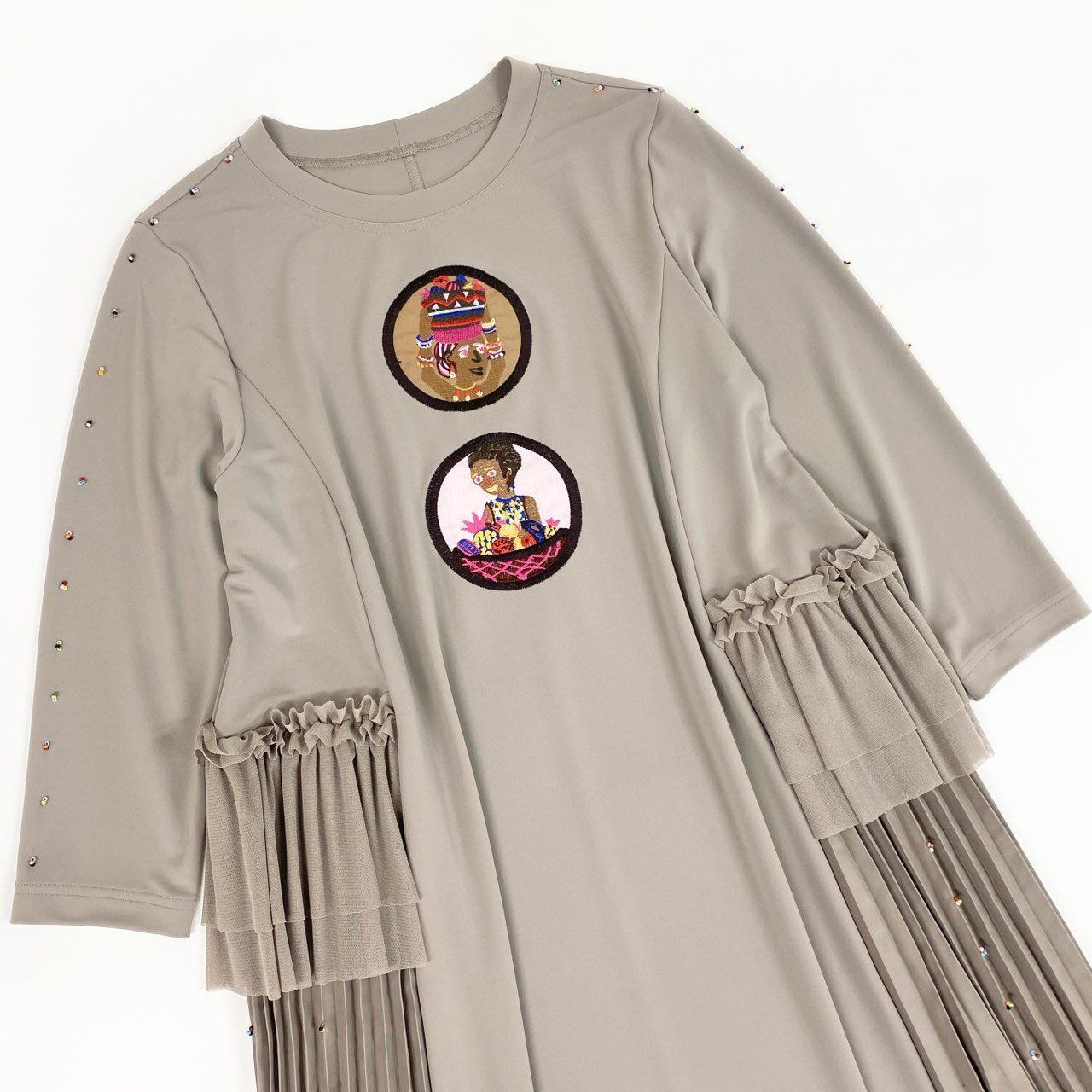 68a23 TOKUKO 1er VOL トクコプルミエヴォル 長袖ワンピース ロング