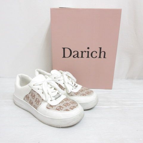 ダーリッチ Darich DRジャガード スニーカー シューズ S 約22.5cm 白