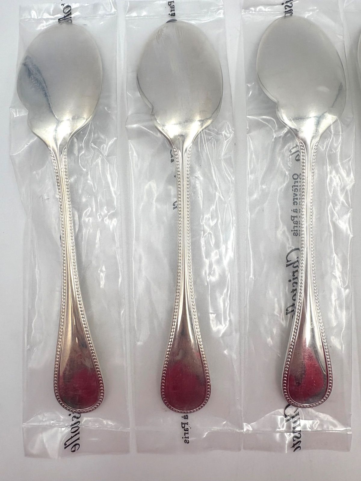 未使用未開封品 Christofle クリストフル パール ソース スプーン 6点