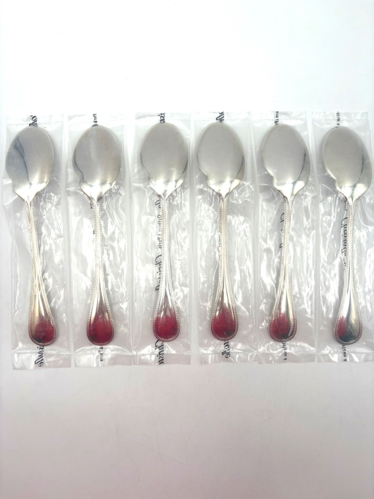 未使用未開封品 Christofle クリストフル パール ソース スプーン 6点